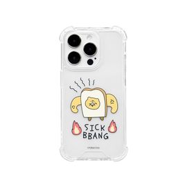 [S2B] KAKAO FRIENDS CHOONSIK Clear TPU+PC Bumper Case Compatible with Galaxy – Crystal Clear, Shock-Absorbing, Camera & Button Protection for iPhone & Galaxy - Made in Korea